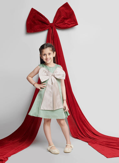 TAFFETA BOW FROCK